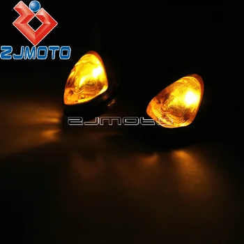 Motociklas Mini LED Posūkio Signalai, geltona Lemputė posūkių žibintai Pusėje avariniai žibintai Honda Yamaha, Suzuki Kawasaki