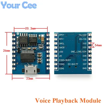 MP3 Grotuvas Modulis Balso Modulį 4MB Balso Atkūrimas IO Sukelti Serijos Uosto Kontrolės USB Atsisiųsti FLash DY-SV17F