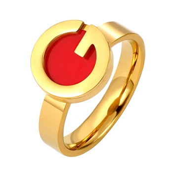 MSX Aukso Nerūdijančio Plieno Žiedas Mados Juoda Raudona Balta Dervos Fizinis Apvalkalas, Žiedų G Vestuvių Nuotakos Piršto Žiedai Moterims