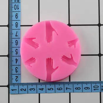 Mujiang 3D Žmogaus Rankos Silikono Formų Šalies Cupcake Minkštas Tortas Dekoravimo Priemonės Molio Saldainiai Gumpaste Šokolado Liejimo formos