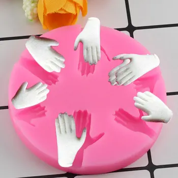 Mujiang 3D Žmogaus Rankos Silikono Formų Šalies Cupcake Minkštas Tortas Dekoravimo Priemonės Molio Saldainiai Gumpaste Šokolado Liejimo formos