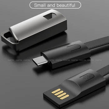 Multi-Funkcija C Tipo Įkrovimo kabelis USB Kabelis Samsung A51 A71 KeyChain Nešiojamų Įkrovimo Sinchronizuoti Duomenis Laido Micro USB Įkroviklis