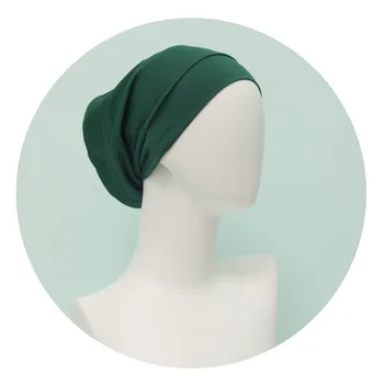 Musulmonų Vidinis Hijab Kepurės Ruožas Turbaną Bžūp Moterų Islamas Headwrap Underscarf Variklio Dangtis, Pilnas Draudimas Pagal Šaliko, Kepurės Turbante Mujer