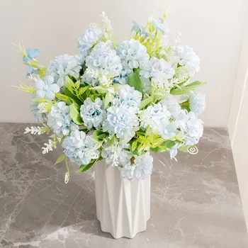 Mėlyna Gražus, Dirbtinės Gėlės Aukštos Kokybės Mažų Gėlių Kamuolys Kiaulpienių Šilko Netikrą Gėlės Vestuvių Namuose, Miegamajame 