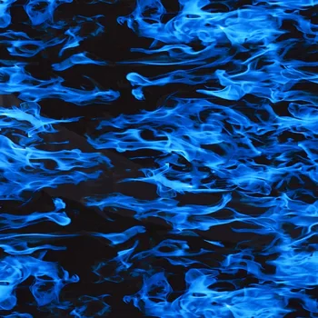 Mėlyna Ugnis Stiliaus Hidrografijos Vandens Plėvelė PVA Vandens Perdavimo Spausdinimo Filmų Motociklo Šalmas Dekoro Decal 50x100cm