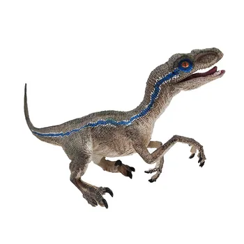 Mėlyna Velociraptor Dinozaurų Modelis Veiksmų Skaičius, Gyvūnų Modelio Žaislų Kolekcija Berniukams Modelis Žaislas, Lėlė Figuras Žaislai Vaikams