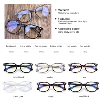 Mėlyna Šviesa Akinius 2020 M. Moters akiniai kompiuterio akinių, Anti-UV Vyrai Moterys UV400 Akiniai Anti-radiacijos Tarnyba akiniai gafas