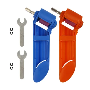 Mėlynos arba Oranžinės spalvos Korundo Šlifavimo Ratas Bitų Įrankis Nešiojamasis Grąžtas Drožtukas Twist Drill Bit Galandimo mašina 2-12.5 mm
