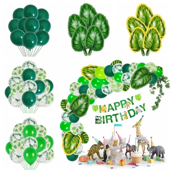 Mėtų Žalia Balionai Šviesiai Žalia Balionai Kolbų baloons Tamsiai Rreen Balionas Gimtadienio dekoro Vaikai Džiunglės Safari Šaliai dekoro