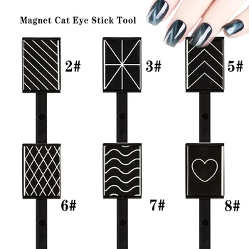 Nagų Dailės Magnetinio 5D Cat Eye UV Gelis Nagų lakas Magneto Lazerio Nagų Dailės Lakas Žvaigždėtas Dangus Jade Poveikis Mirkti Off Gelio Lako