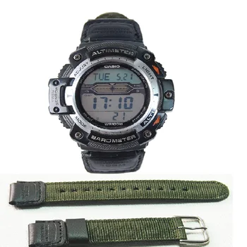 Nailono Diržas Watchband už Casio SGW-300 AQW-110 SGW-400H W-735H W-S200H AE-1000W AE-1200 AEQ-110W Pakeitimo Band Apyrankė