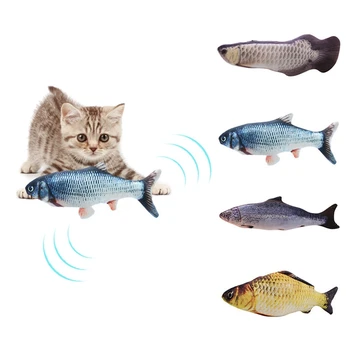 Naminių gyvūnėlių, Kačių Žaislas USB Įkrovimo Modeliavimas Elektros Šokių Juda Floppy Žuvų Katės Žaislas, Skirtas Naminių Žaislų, Interaktyvios Šuo Dropshipping
