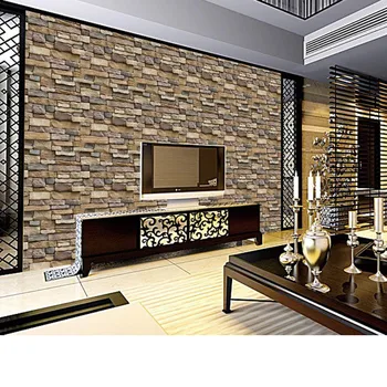 Namų Dekoro 3D PVC Medienos tekstūros Sienų Lipdukai Popieriaus Plytų, Akmens tapetai Kaimiškas Efektu lipnios Vonios kambarys, Virtuvė, Lipdukai