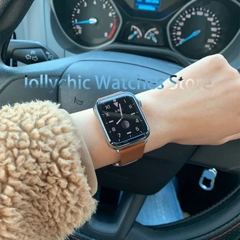 Natūralios Odos Dirželis Žiūrėti Apple Watch Band 6 SE 5 4 3 2 1 44MM 40MM Serijos 6 Watchband Apyrankę 42MM 38MM už Iwatch Intervalai