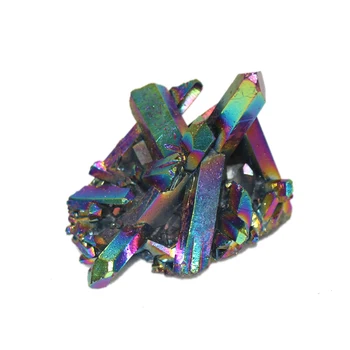 Natūralių Kristalų Sankaupos Septynių Vaivorykščių Galvanizavimo Turtinga ir spalvinga kvarco akmenų Namo amatų papuošalai