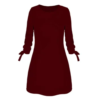 Nauja Suknelė Moterims, O-kaklo Kietas Lankas Elegantiškas Žiemos Straigth Suknelė 