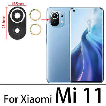 Nauja Xiaomi Mi 9 Mi9 Se Mi9 Lite Mi 9T 10T 10 Pastaba Lite 11 Poco X3 NFC Galinis galinė vaizdo Kamera Stiklinis Lęšis Su klijuojamas Lipdukas