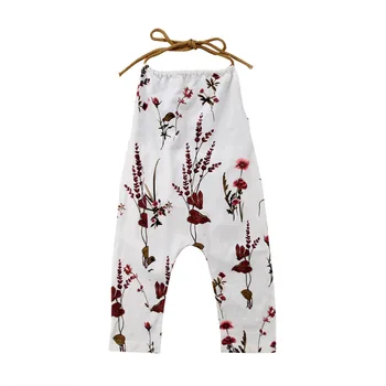 Naujagimiams, Vaikams, Kūdikių Mergaitės Gėlių Apynasrio Dirželis Vienas Gabalus Romper Jumpsuit Komplektus Sunsuit kūdikių drabužiai.