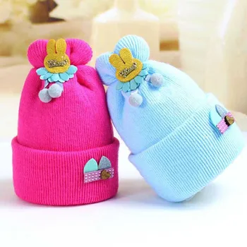Naujagimio Mergina&Berniukas Skrybėlės Kūdikių Minkštas Šiltas Mezgimo Nėrimo Animacinių filmų Beanie Kepurė Mielas Kūdikis Kepurės Žiemą, skirtas 0-6 mėnesių Kūdikiams
