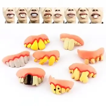 Naujas 10vnt Juokinga Goofy Netikrą Vampyro dantų Protezų, Dantų Helovinas Dekoro Prop Apgauti Žaislas