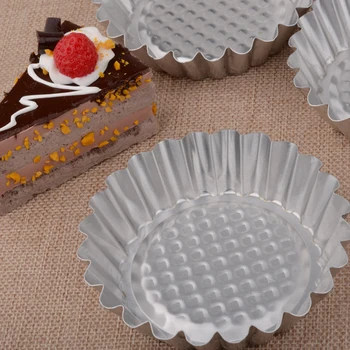 Naujas 6PCS ARBA 10vnt Didelio Dydžio Sausainių Pudingas Pelėsių Kūrėjai Aliuminio Cupcake Kiaušinių Pyragas Pelėsių, Virtuvės Reikmenys, Kepimo Pyragai, bandelės, Įrankiai