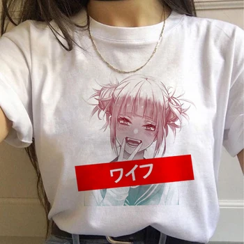 Naujas Ahegao Harajuku Graphic Marškinėliai Moterims Mano Herojus akademinės bendruomenės Anime Senpai T-shirt 