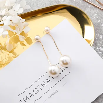 Naujas Atvykimo Mados Perlų Imituojamas-perlų Klasika Vandens Lašas Moterų Tabaluoti Auskarai Ilgi Auskarai, Pakabukas