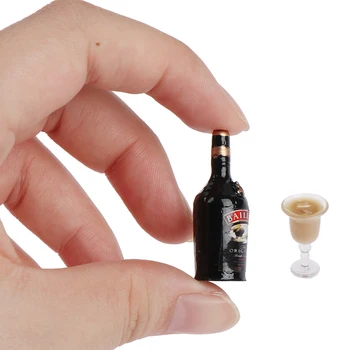 Naujas Atvykti Mini Vyno Butelių Modelis Miniatiūriniai Lėlių 1:12 Doll House Dekoro