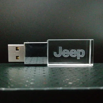 Naujas Automobilis JEEP Logotipas kristal + metalen USB 