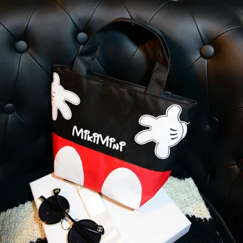 Naujas Disney mados tendencija rankinės atsitiktinis mažas maišelis mickey mouse nešiojamų drobė maišelis antrankiai maišelį priešpiečių dėžutė krepšys
