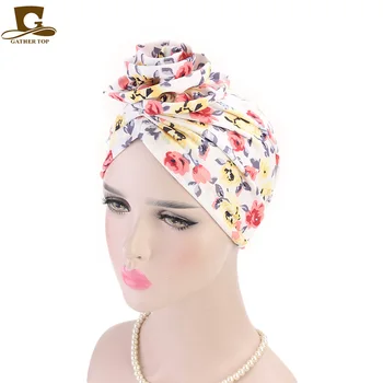 Naujas Elegantiškas Medvilnės 3D Gėlių Turbaną moterų kepuraitė Chemo Vėžio Bžūp Turbantes galvos Apdangalai Bandana Vestuves Plaukų Aksesuaras