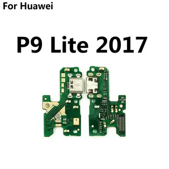 Naujas Huawei P9 Lite mini 2016 P8 Lite 2017 USB Doko Jungtis Įkroviklio Įkrovimo lizdas Mikrofono Modulio Valdybos Remontas, Dalys