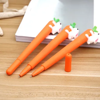 Naujas Korėjos Mados Gyvūnų Vaizdo Žaidimas Kūrybos White Rabbit Meilės Morkų Studentų Juoda Neutralus Office Pen Parašą Pen Raštinės Reikmenys