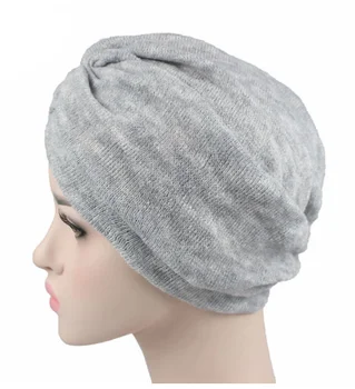 Naujas mados moterų vilnos, sumaišytus turbaną galvos apdangalai šiltas ir kvėpuojantis skrybėlę, skarą