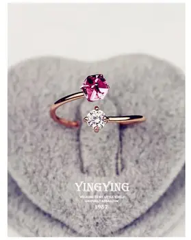 Naujas mados Rose gold vintage cirkonis žiedas Moterims mergina, Priedai papuošalų didmeninė