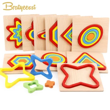 Naujas Medinis Montessori Žaislai Anksti Švietimo Simpatijų Žaislai Vertus Valdybos Vaivorykštės Spalvų Geometrija Pažinimo Vaikams, Žaislas, Vaikų Žaidimo
