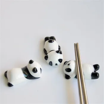 Naujas Mielas Animacinių Filmų Panda Keramikos Lazdelės Laikiklis Lazdelės Laikiklis Stovėti Praktinės Mados Virtuvės Indai