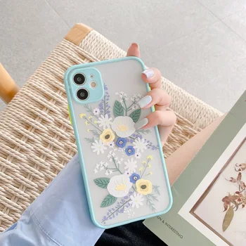 Naujas Mielas Gėlių Atveju iPhone, 11 Pro Max vaizdo Kameros Objektyvas Gynėjas Mergina, Moteris 3D Gėlių Silikoninis Dangtelis, skirtas 