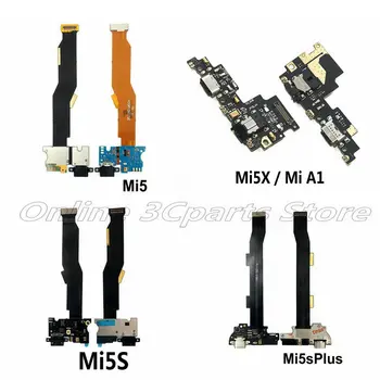 Naujas Mikrofonas Modulis+USB Įkrovimo lizdas Valdybos Flex Kabelio Jungtis Dalys Xiaomi Mi5 Mi5C Mi5s Mi5sPlus Mi5X Mi A1 Replacemet