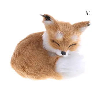 Naujas Modeliavimo brown fox žaislo kailis tupint fox modelis, namų puošybai Gyvūnų Pasaulis su Statinio Veiksmų Skaičiai Žaislai Dovana Vaikas
