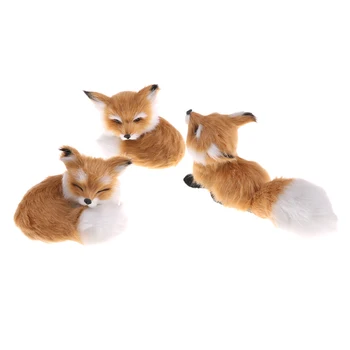 Naujas Modeliavimo brown fox žaislo kailis tupint fox modelis, namų puošybai Gyvūnų Pasaulis su Statinio Veiksmų Skaičiai Žaislai Dovana Vaikas