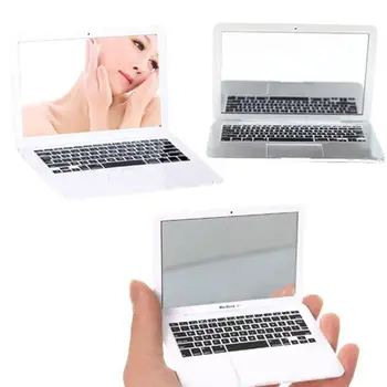 Naujas Nešiojamas Moterų Lady Kosmetikos Veidrodį Laptop Notebook Formos Makiažo Veidrodėliai