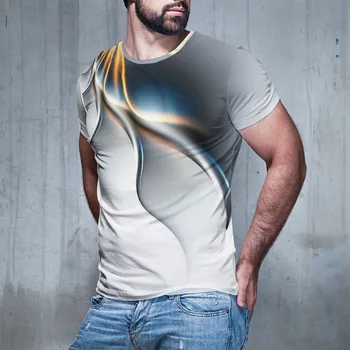 NAUJAS Populiarus Vyrų marškinėliai 3D Atspausdintas Žaibo T-shirt Unikaliai lietaus lašas T-shirt camisetas masculinas vyriški Drabužiai Trumpas Rankovės