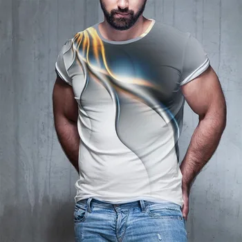 NAUJAS Populiarus Vyrų marškinėliai 3D Atspausdintas Žaibo T-shirt Unikaliai lietaus lašas T-shirt camisetas masculinas vyriški Drabužiai Trumpas Rankovės