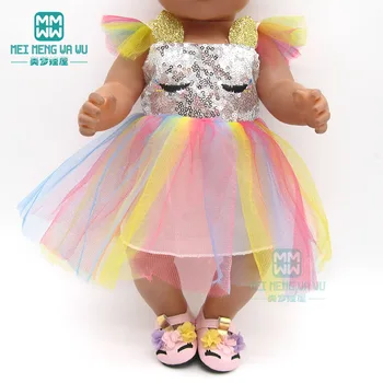 NAUJAS Putojantis sijonas 43 cm, žaislas naujas gimęs lėlės drabužiai 18 Colių American baby Girl dovana
