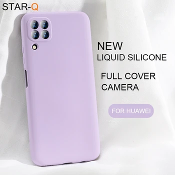 Naujas skysto silikono telefoną atveju huawei p40 lite pro plius originalus minkštas apsauginis galinis dangtelis atveju, huawei p20 30 lite pro