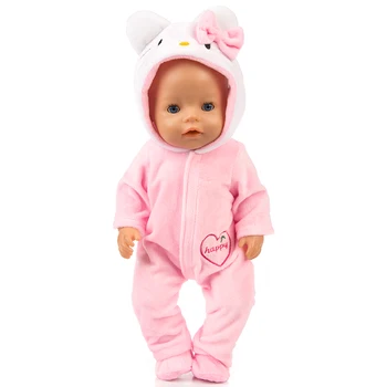 Naujas šiltas katė jumpsuits+batai Lėlės Drabužiai Tinka 43cm zapf kūdikių Lėlės drabužiai reborn baby Doll Priedai