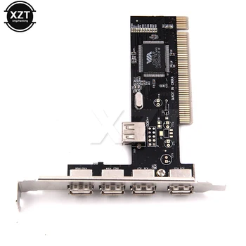 Naujausias Atvykimo USB 2.0 4 Port 480Mbps Didelės Spartos PER HUB Valdiklio plokštė PCI Adapter PCI Korteles