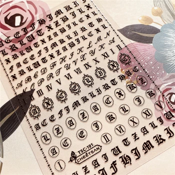 Naujausias MPS-160 abėcėlės nagų raštą stick 3d nagų dailė lipdukas nagų decal štampavimo eksporto japonijos dizaino cirkonio papuošalai