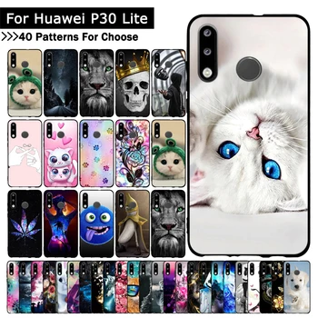 Nauji TPU Case For Huawei 30 Lite Atveju-Ultra plonas Minkšto Silikono Bamperio Dangtelis Katė Raštuotas telefono shell 